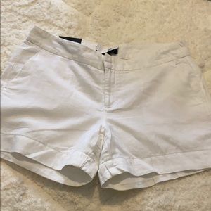 White Linen Shorts